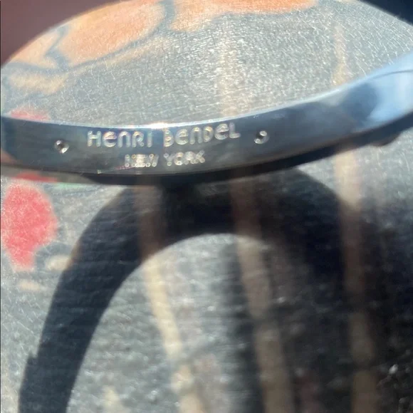 Gold and Silver Bangle with Crystal Accents - Picture 2 of 5